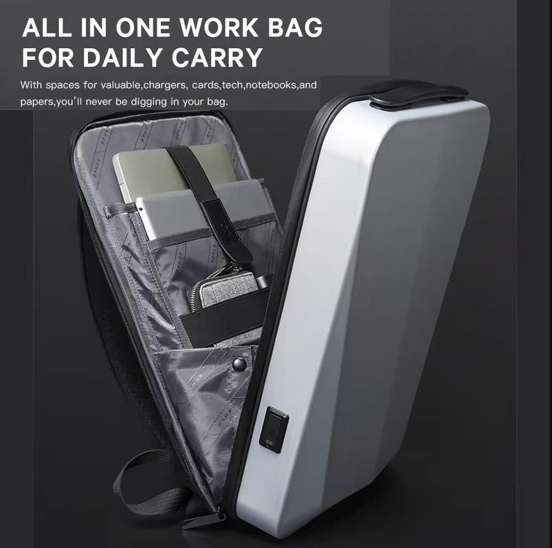 BANGE Shell Design Anti-Theft Backpack Waterproof 15.6