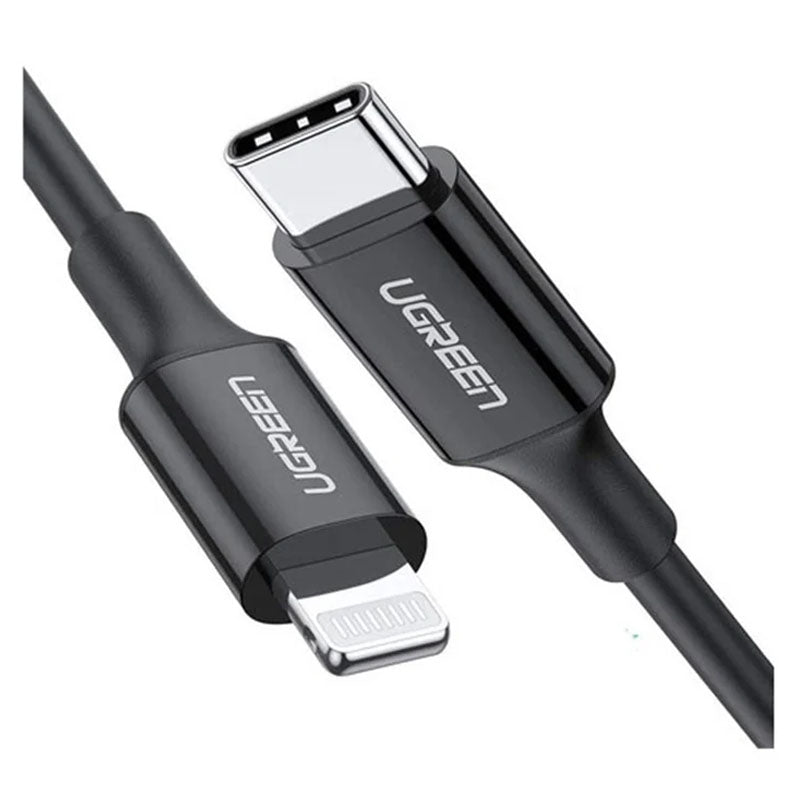 يوجرين USB-C إلى كابل لايتنينج مطلي بالنيكل بطول 1 متر ، أسود