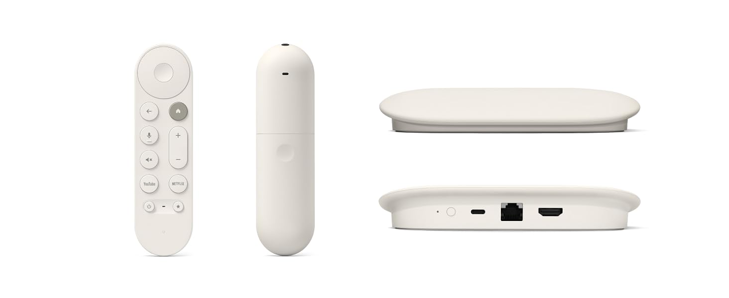 Google GA05662-US 4K HDR 32 GB TV Streamer With Smart Home Control - Porcelain