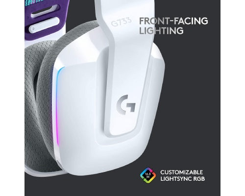 سماعة الألعاب لوجيتك G733 لايت سبيد اللاسلكية RGB ، أبيض (صندوق مفتوح)