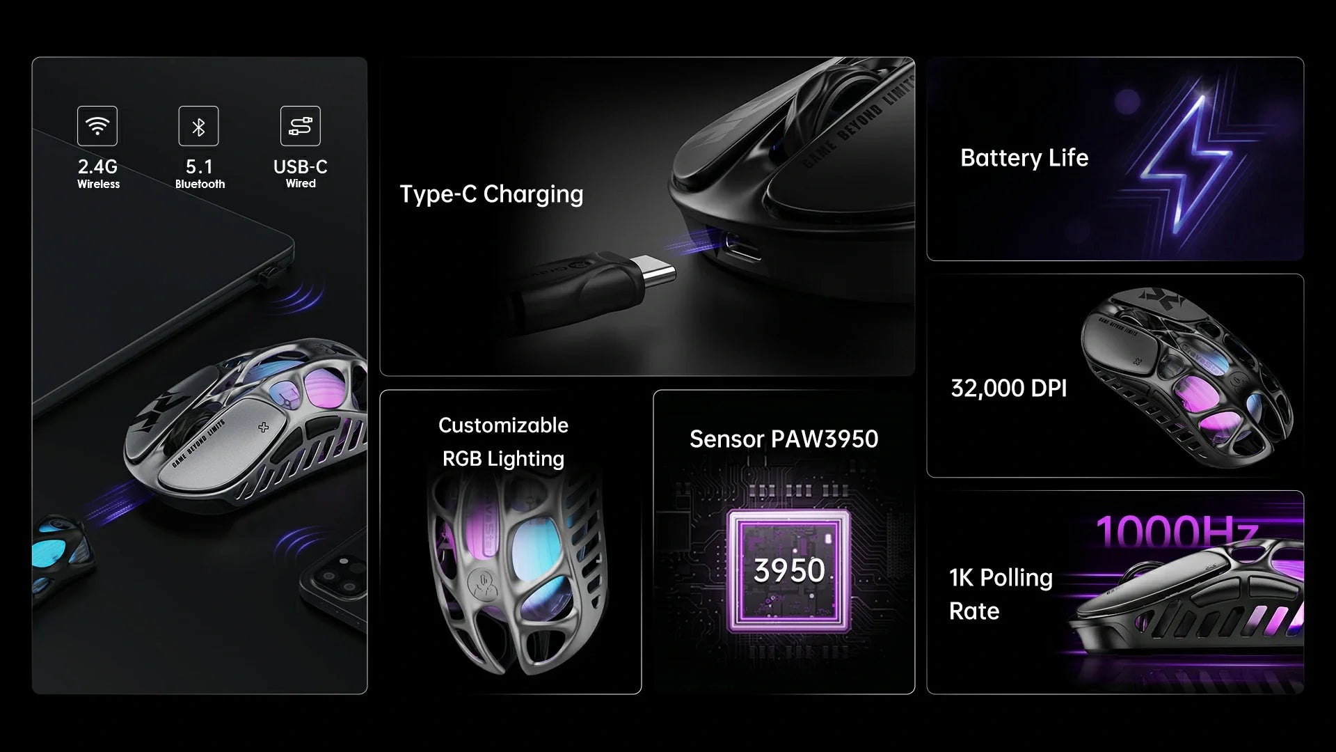 GravaStar Mercury X Wireless Gaming Mouse