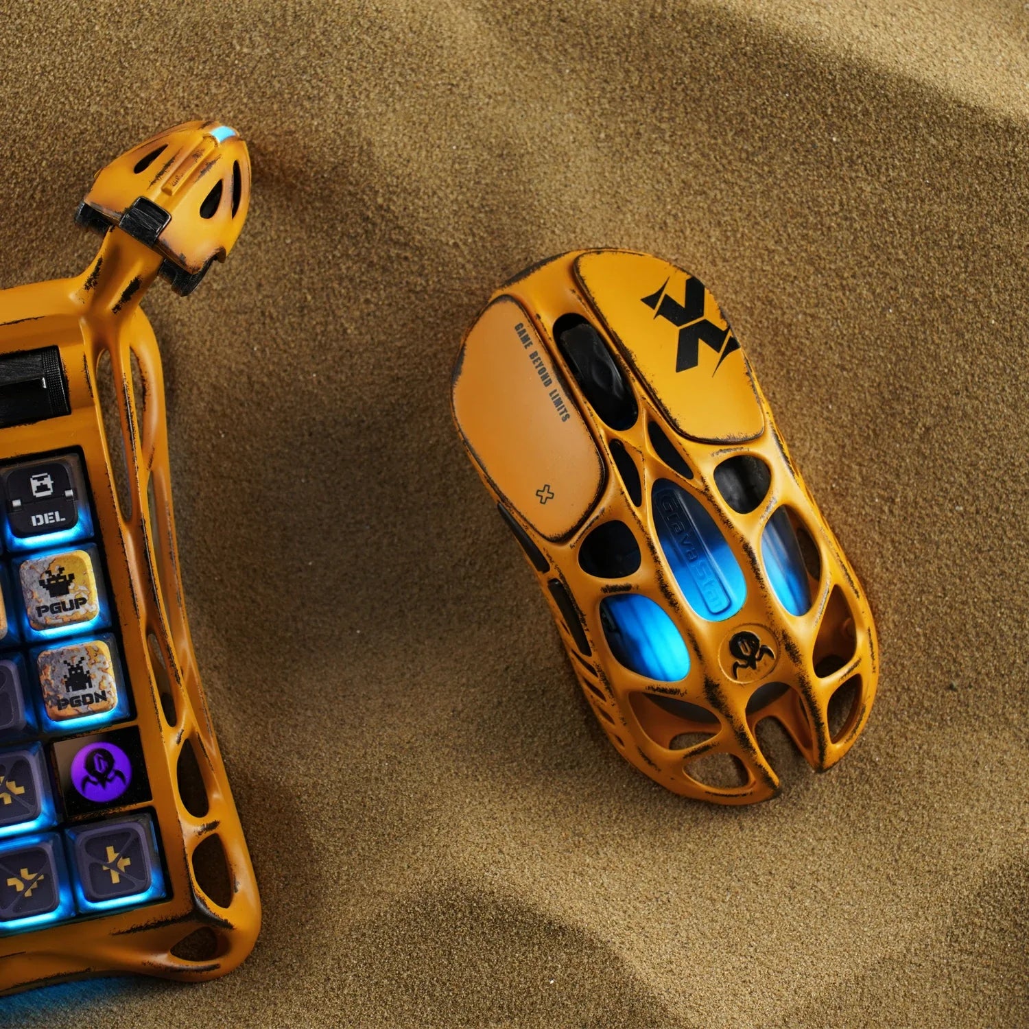 GravaStar Mercury X Pro Wireless Gaming Mouse 8K Dongle Special Edition - Worn Yellow