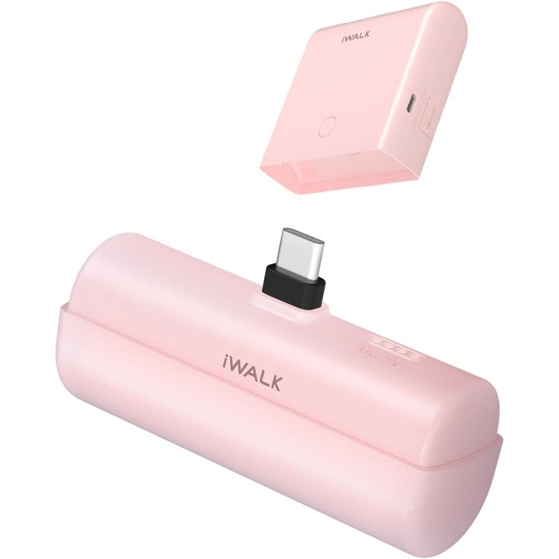 iWalk Small Portable Charger 13500mAh, USB-C Power Bank with Charging Case Type-C