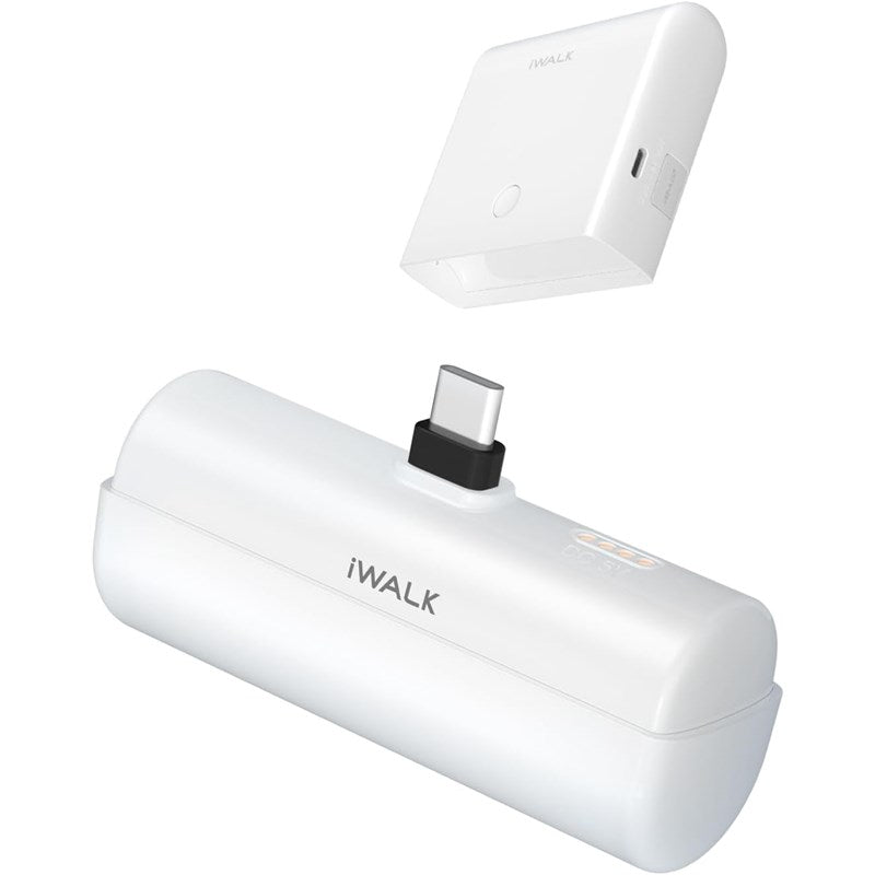 iWalk Small Portable Charger 13500mAh, USB-C Power Bank with Charging Case Type-C