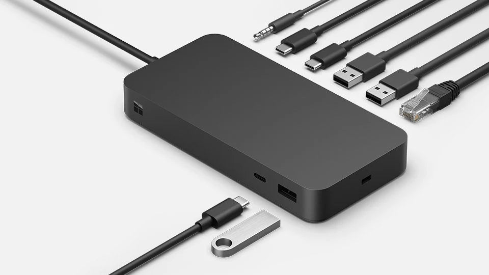 Microsoft Surface Thunderbolt 4 Dock | 4x USB-C | Dual 4K/60Hz Data Transfer | 8 Connections | 96W Power Passthrough | Planet and Accessibility Friendly