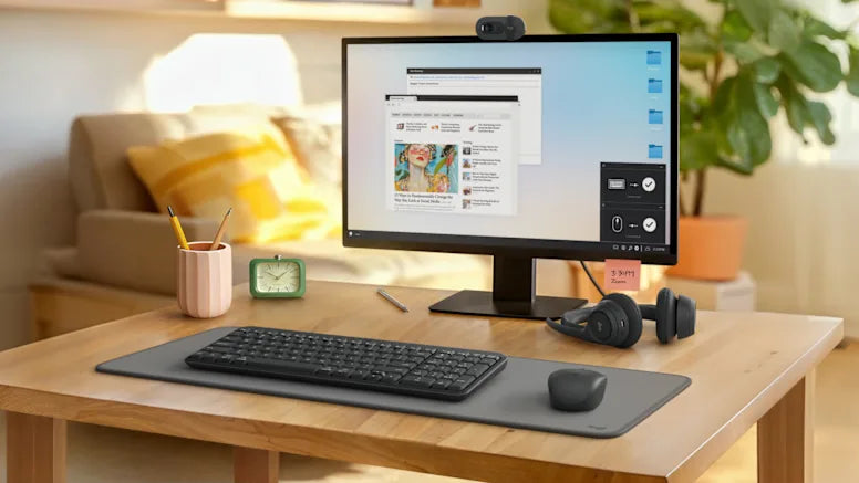 Logitech MK250 Compact Bluetooth Wireless Combo, Keyboard & Mouse, English/Arabic - Graphite