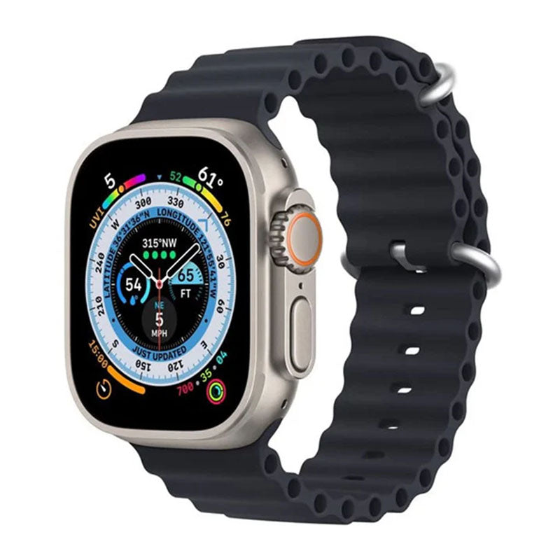 Ocean Band Apple Watch Band 49mm 45mm 44mm 42mm , Adjustable Sport Band for Apple Watch Ultra and Watch Series 8 7 6 5 4 3 2 1 SE