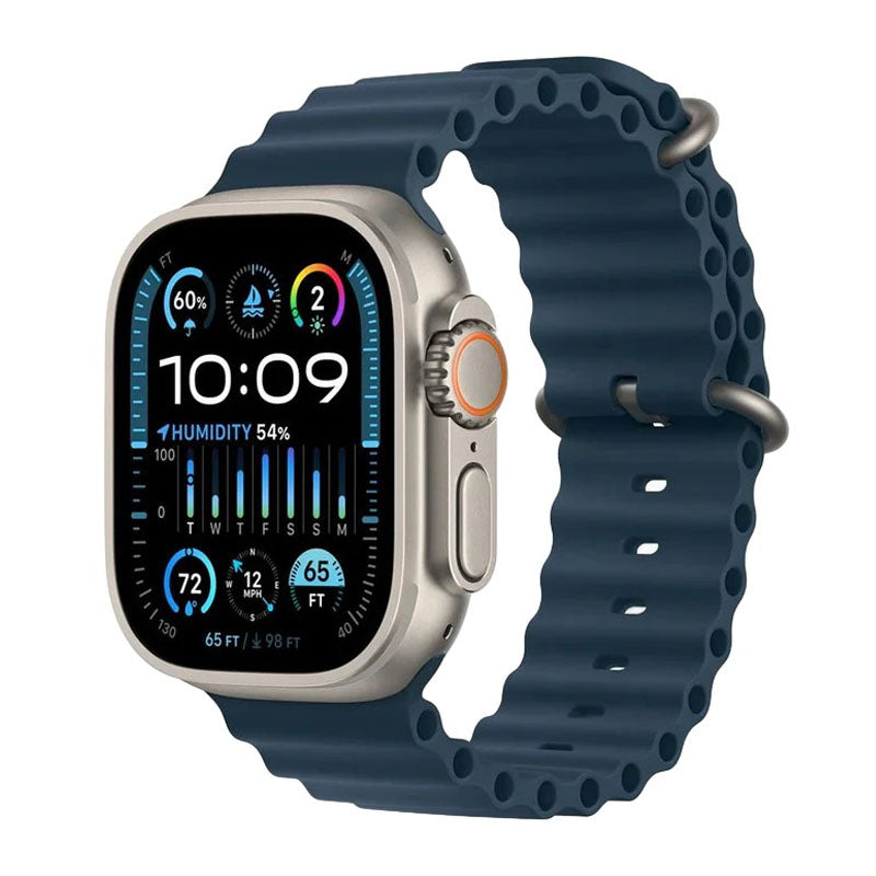 Ocean Band Apple Watch Band 49mm 45mm 44mm 42mm , Adjustable Sport Band for Apple Watch Ultra and Watch Series 8 7 6 5 4 3 2 1 SE