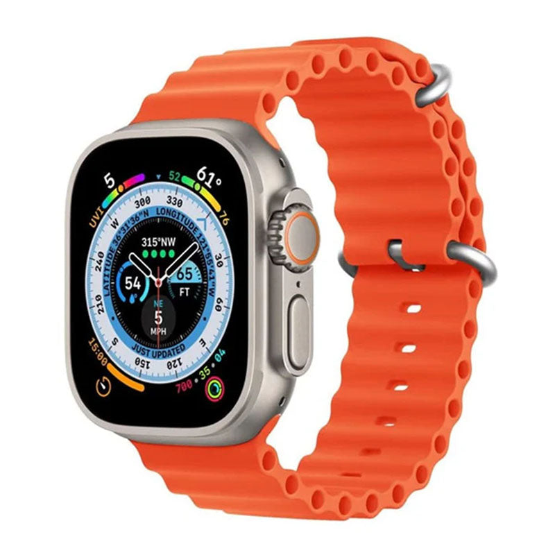Ocean Band Apple Watch Band 49mm 45mm 44mm 42mm , Adjustable Sport Band for Apple Watch Ultra and Watch Series 8 7 6 5 4 3 2 1 SE