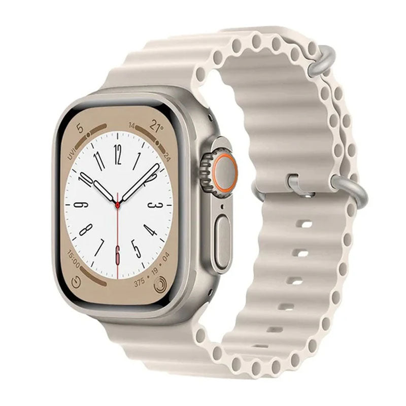 Ocean Band Apple Watch Band 49mm 45mm 44mm 42mm , Adjustable Sport Band for Apple Watch Ultra and Watch Series 8 7 6 5 4 3 2 1 SE