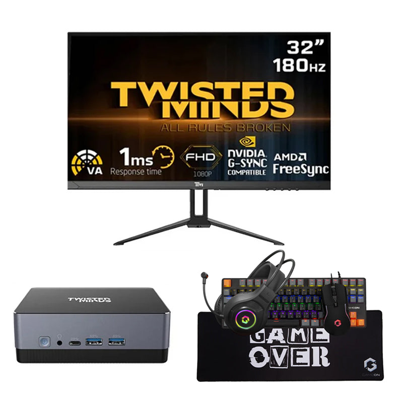 Twisted Minds Mini PC, Intel i7-12650H, 32 GB RAM, 1 TB SSD, Windows 11 Pro With Twisted Minds 32