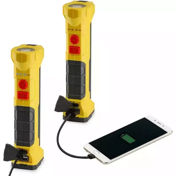 Shell SF126 LED Rechargeable Work Light/Flashlight with 5000mAh Power Bank, 8 Light Modes, Swivel COB Work Light Head, Strong Magnetic Base and Hanging Hook, USB-C Rechargeable, IP65 Water Resistant
