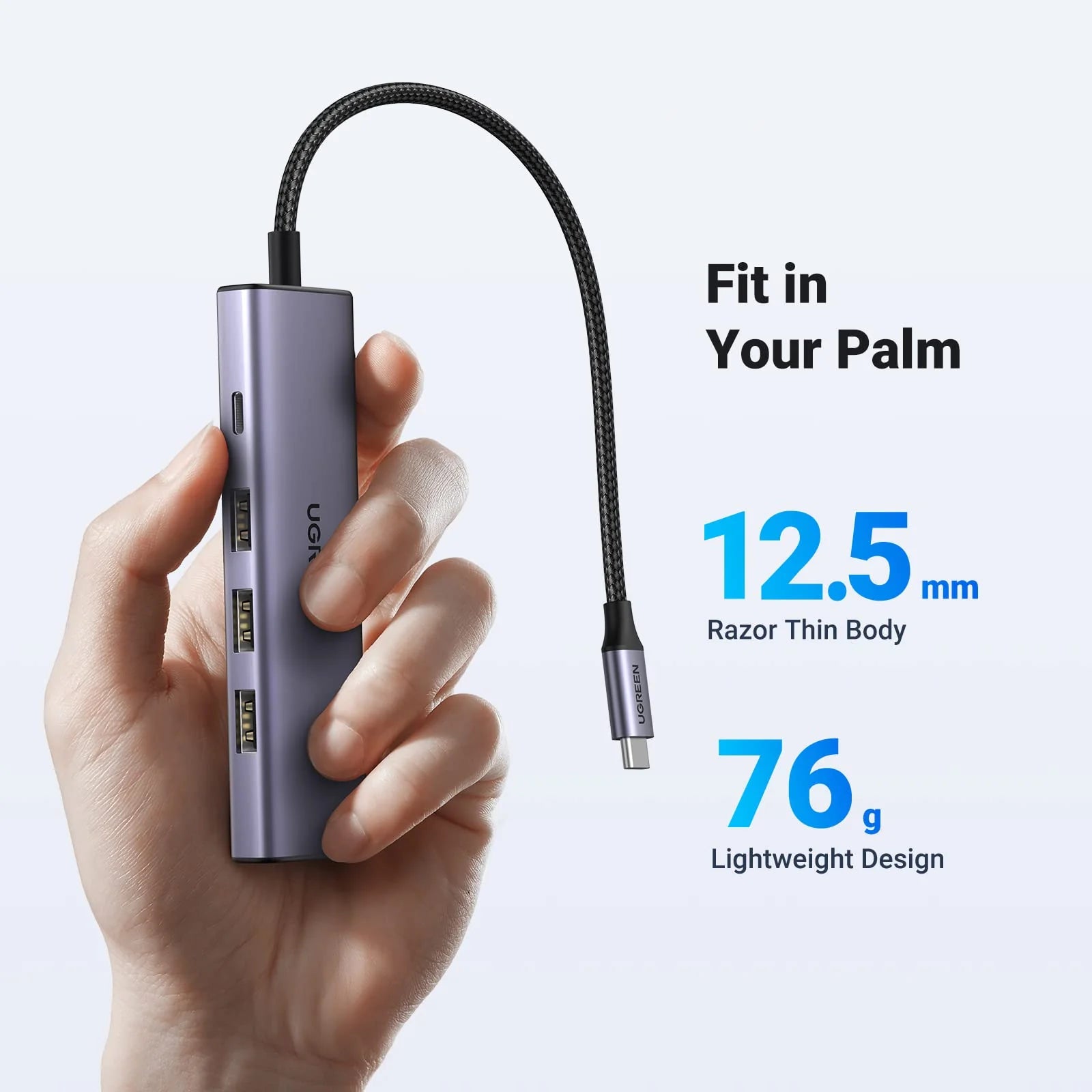 Ugreen 5-in-1 USB-C Hub (100W PD, 4K@30Hz HDMI)