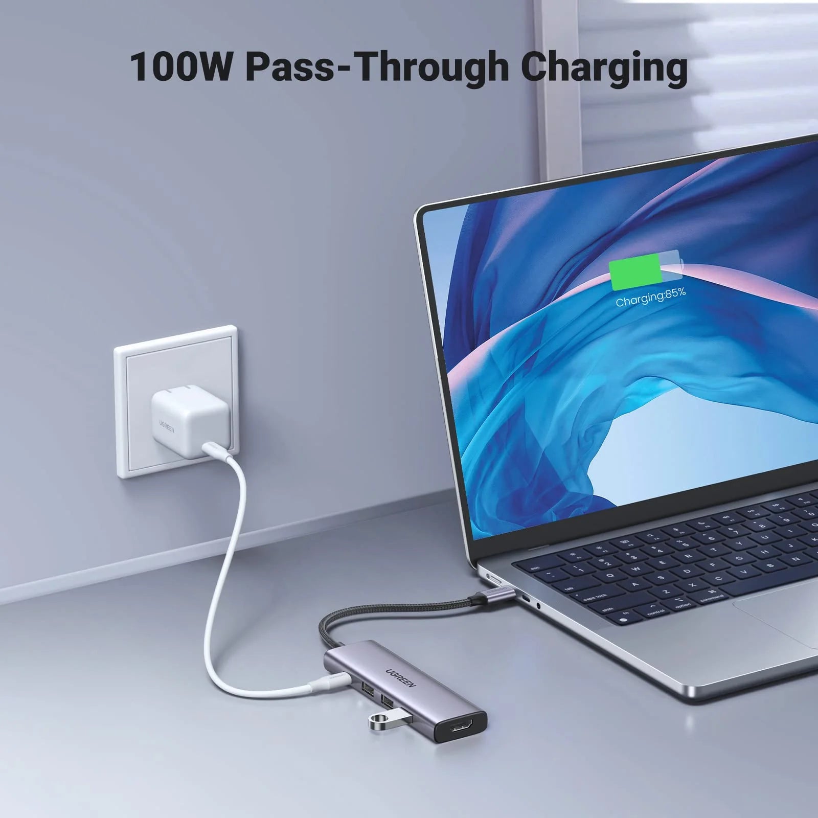 Ugreen 5-in-1 USB-C Hub (100W PD, 4K@30Hz HDMI)