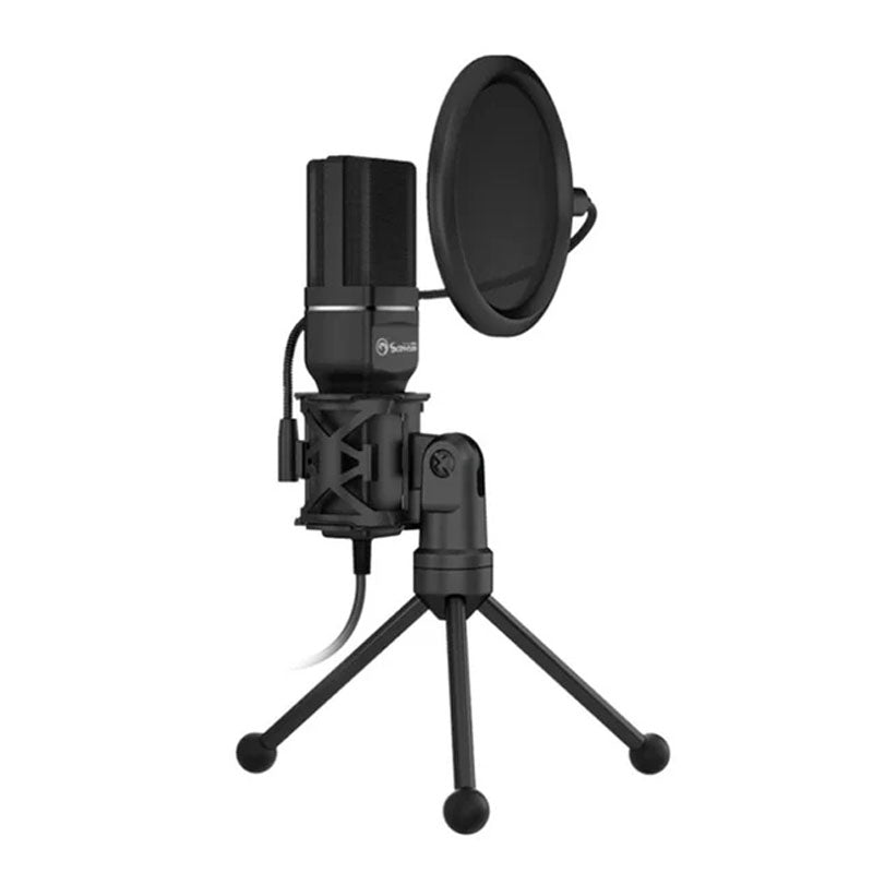 MARVO MIC-03 USB Wired Desktop Microphone - Black