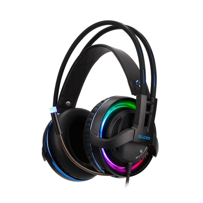 Sades Diablo PC Gaming Headset with Realtek Gaming Audio - Black