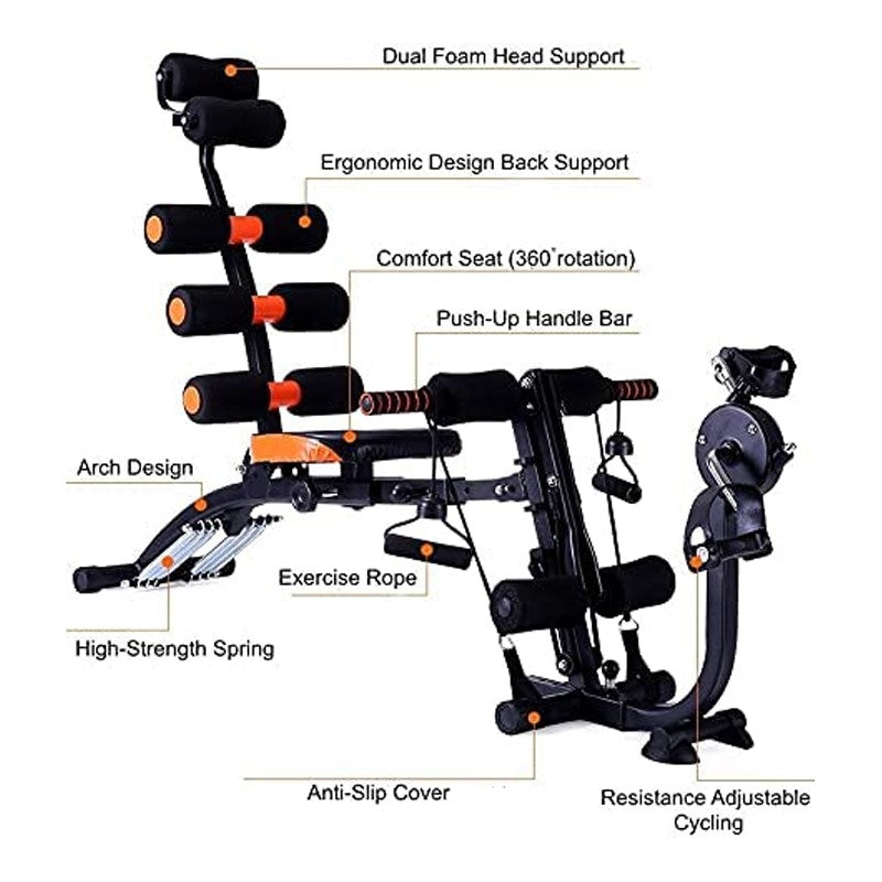 Adjustable Declined Sit Up Bench Multifunctional Cycling Bike Abdominal Bench with Home Gym Fitness Bench-Crunch Push up Board