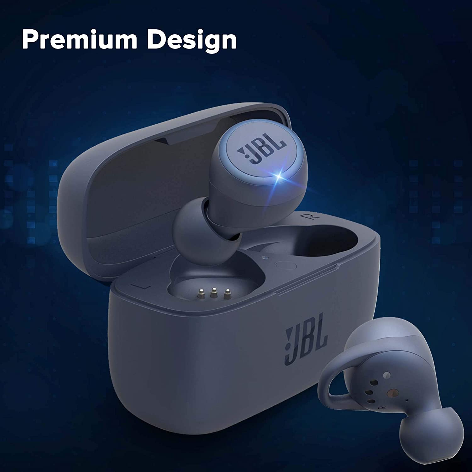 JBL Live 300TWS True Wireless in-Ear Headphones with 20 Hours Playtime , Built-in Voice Assistant, EarBuds - Black