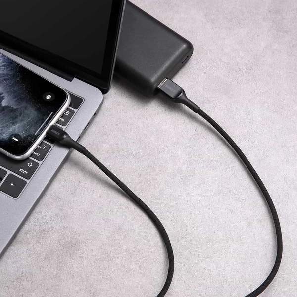 Aukey Impulse Titan Kevlar Core Lightning to USB-A Cable(2m / 6.6ft), Black