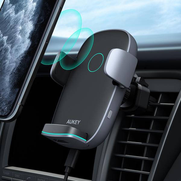 Aukey Navigator Wind II 10W Wireless Charging Phone Mount