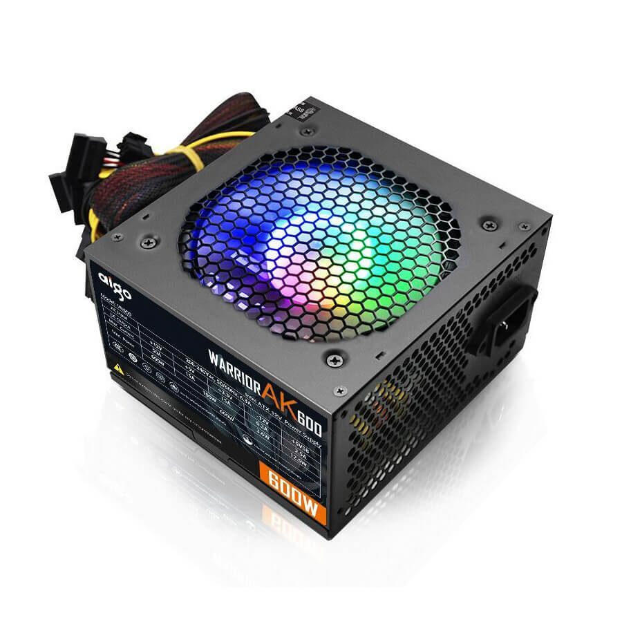 AIGO Darkflash AK600 Gaming 600 Watt Non-Modular Gaming Power Supply