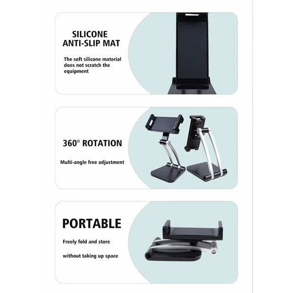 Foldable Universal Multi Angle Adjustable iPad and Tablets Stand For UpTo 9.7 inch