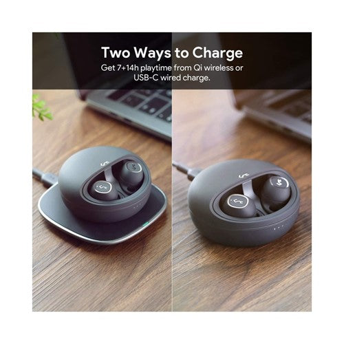 Aukey True Wireless Earbuds, 24 Hours Playtime, Deep Bass, Secure Fit, Touch Control