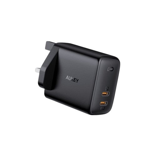 Aukey Dual-Port 65W PD Wall Charger with GaN Power Tech, Black – PA-B4 BK PD