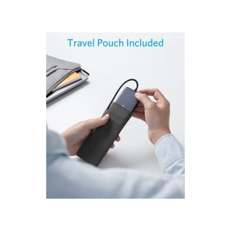 Anker PowerExpand+ 7-In-1 USB-C PD Ethernet Hub ( USB-C To HDMI, 2x USB, Type C, SD & MicroSD, Ethernet) - Gray