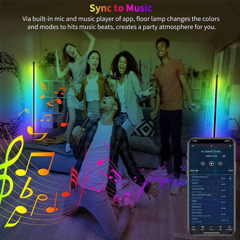 LED RGB Corner Light For Gamers and Home Decoration with Application and Remote Control