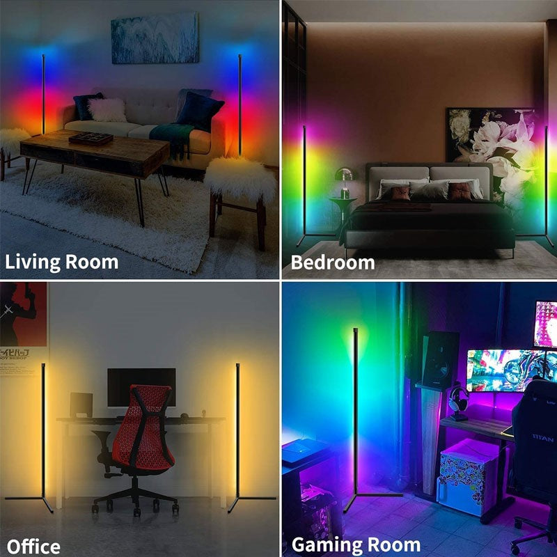 LED RGB Corner Light For Gamers and Home Decoration with Application and Remote Control