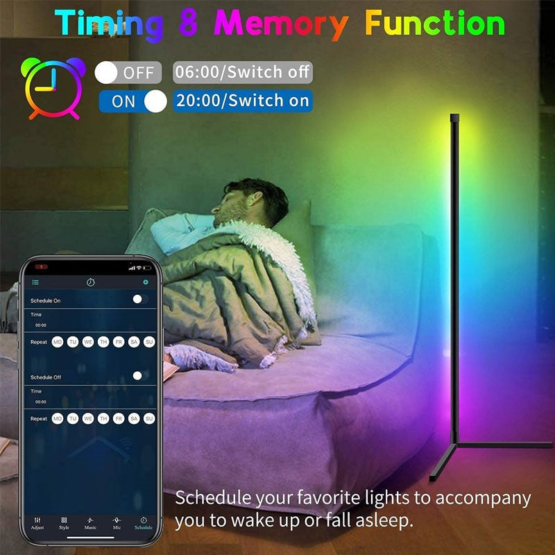 LED RGB Corner Light For Gamers and Home Decoration with Application and Remote Control