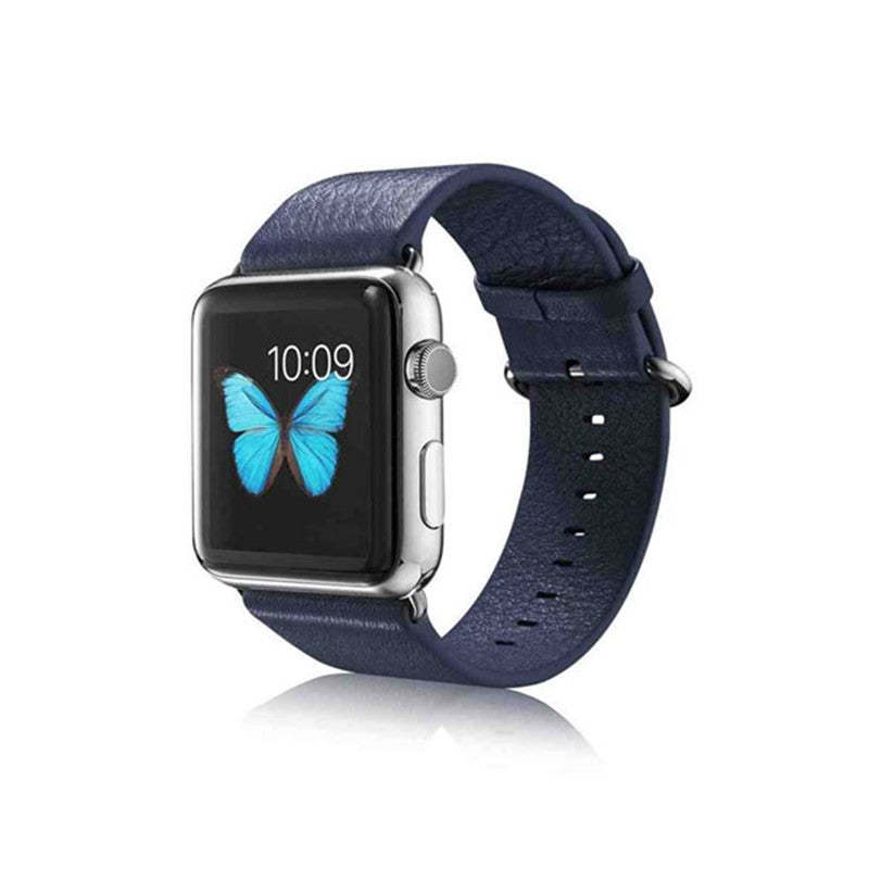 G-Case Genuine Leather Watch Band For Apple Watch 42MM / 44MM - Blue