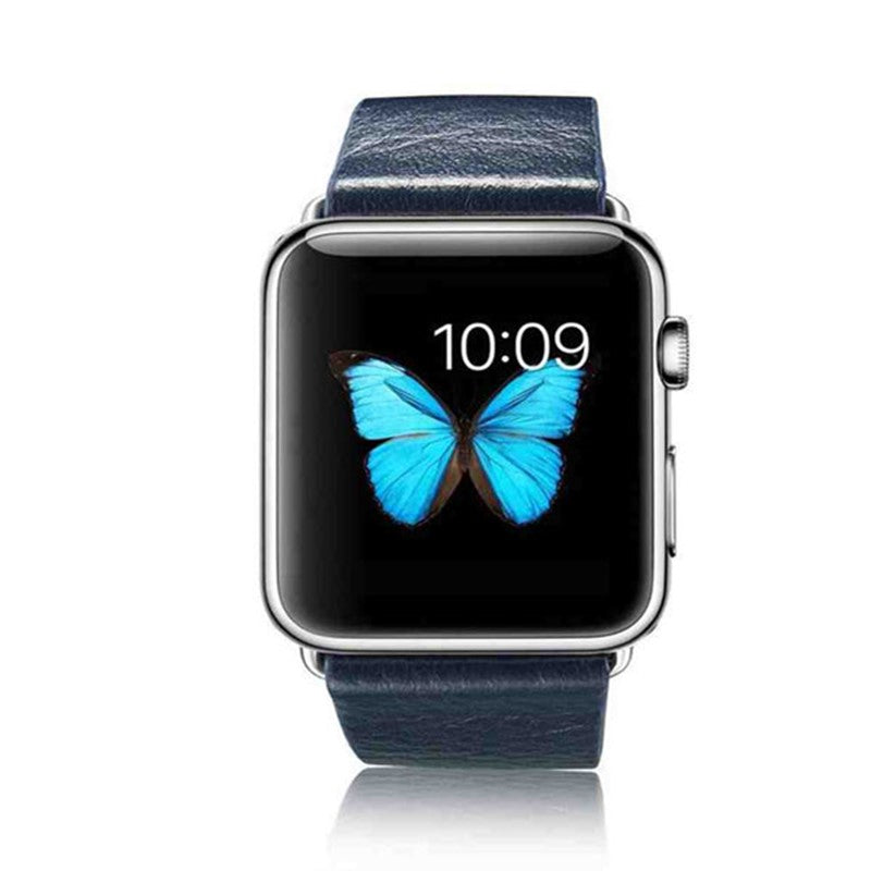 G-Case Genuine Leather Watch Band For Apple Watch 42MM / 44MM - Blue