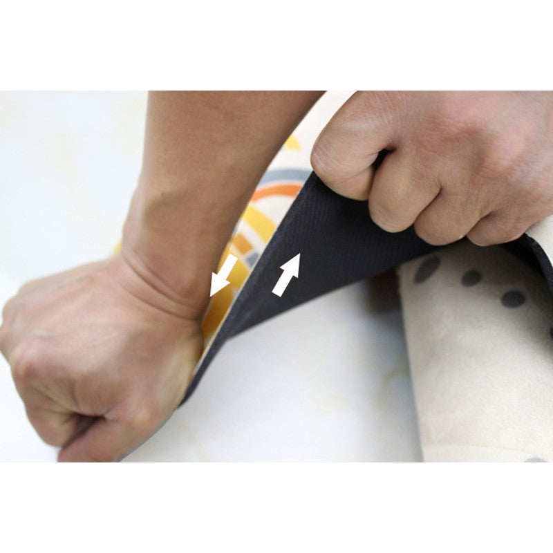 Sports-On Suede Natural Rubber Grey Elephant Digital Printedmicrofiber Yoga Mat 180 cm x 60 cm