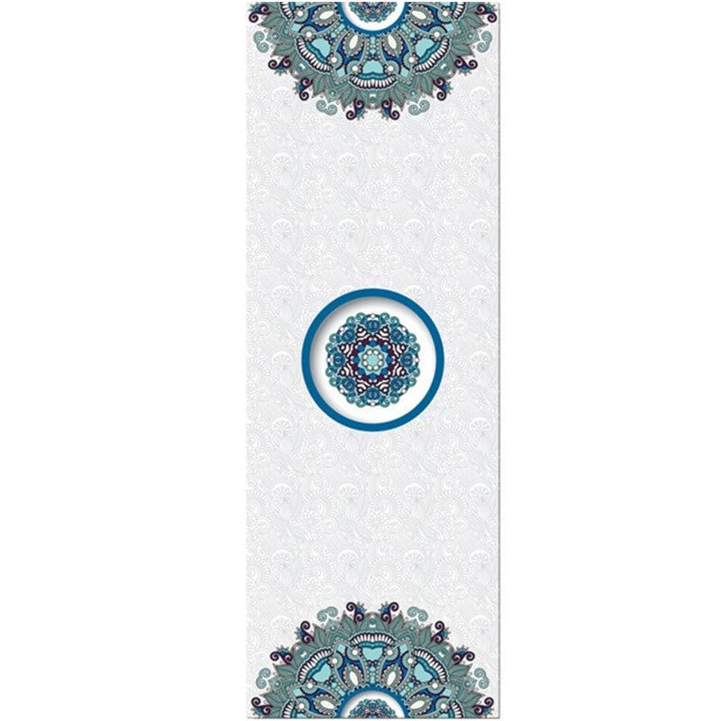 Sports-On Organic Non-Toxic Sustainable Hemp Natural Rubber Jute Grey Flower Yoga Mats 180 cm x 60 cm