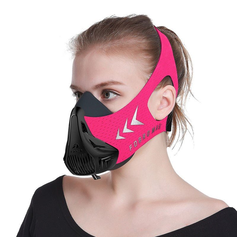 FDBRO High Altitude Oxygen Training Athletics Cycling Masks, FDBRO Professional MMA Training Sports Masks  (Size: M) (Pink)