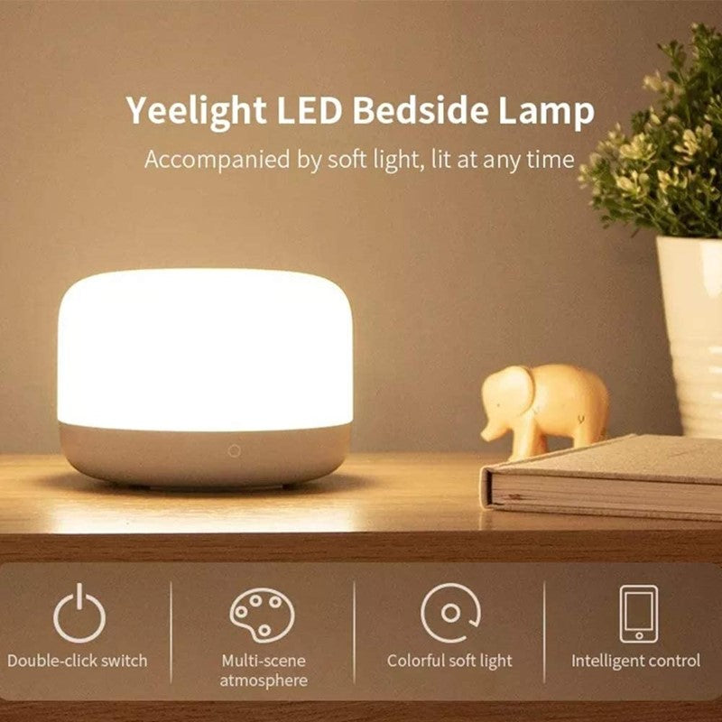 Yeelight LED Colorful Dimmable Bedside Lamp D2 Supports Homekit,Voice Control - White