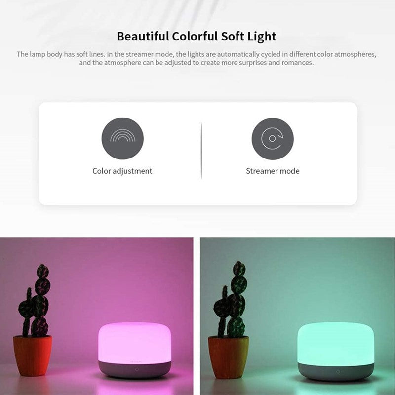 Yeelight LED Colorful Dimmable Bedside Lamp D2 Supports Homekit,Voice Control - White