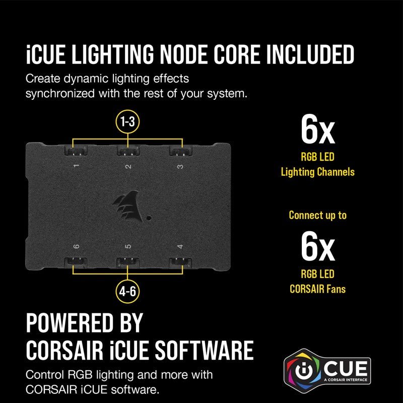 Corsair iCUE QL140 RGB 140mm PWM Dual Fan Kit with Lighting Node CORE - White