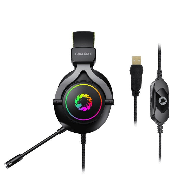 GameMax HG3600 7.1 Virtual Surround Wired Gaming Headset - Black - Open Box