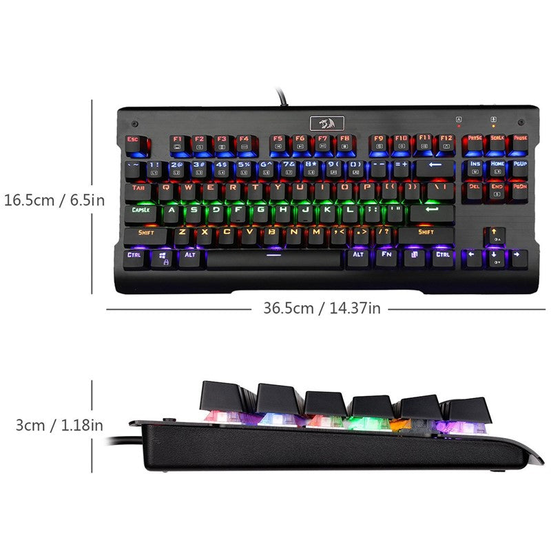 Redragon VISNU K561-R Mechanical Gaming Keyboard with Blue Switches - Black