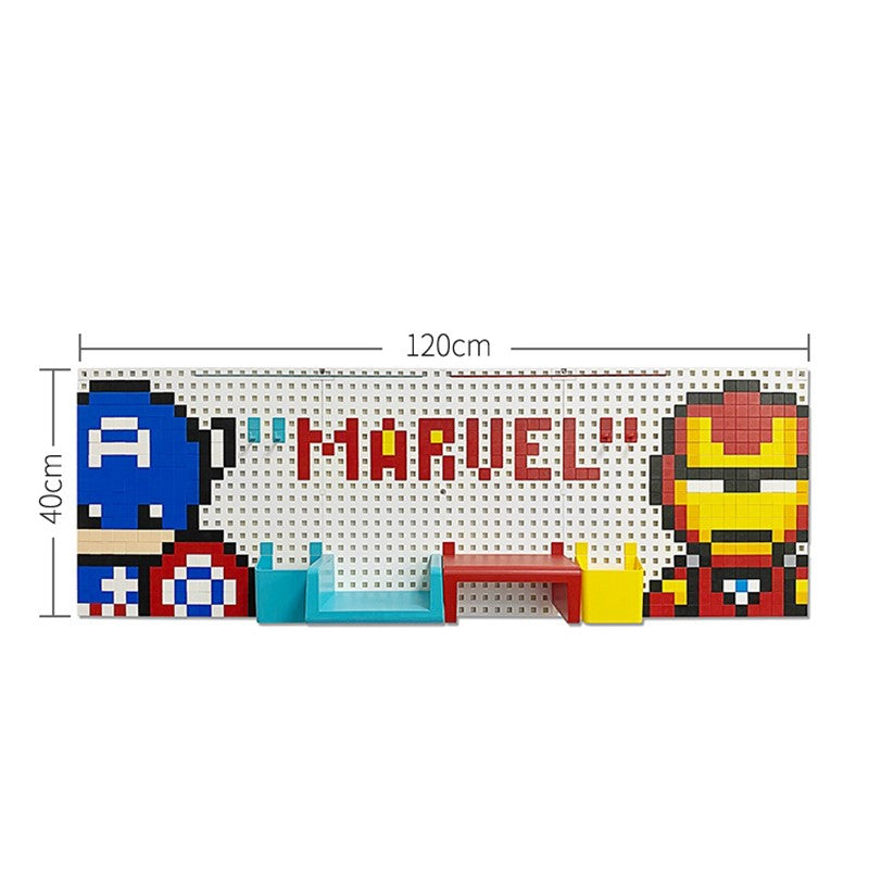 Marvel Iron man & Captain America Board Punch Storage wall mounted racks 40*120 cm