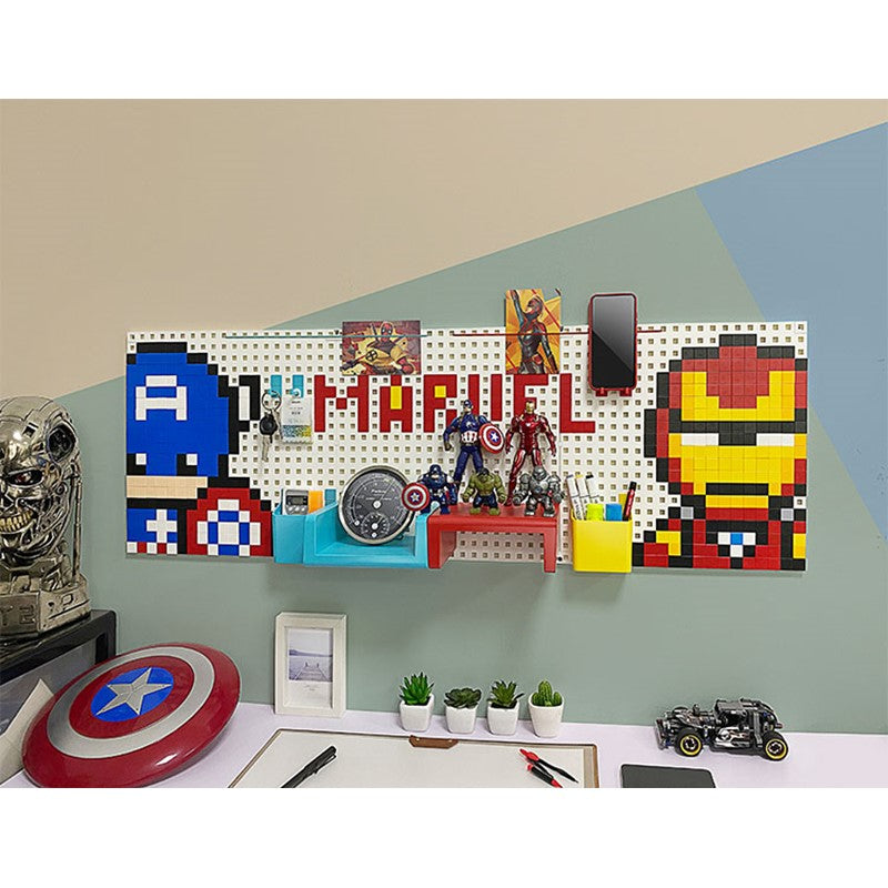 Marvel Iron man & Captain America Board Punch Storage wall mounted racks 40*120 cm