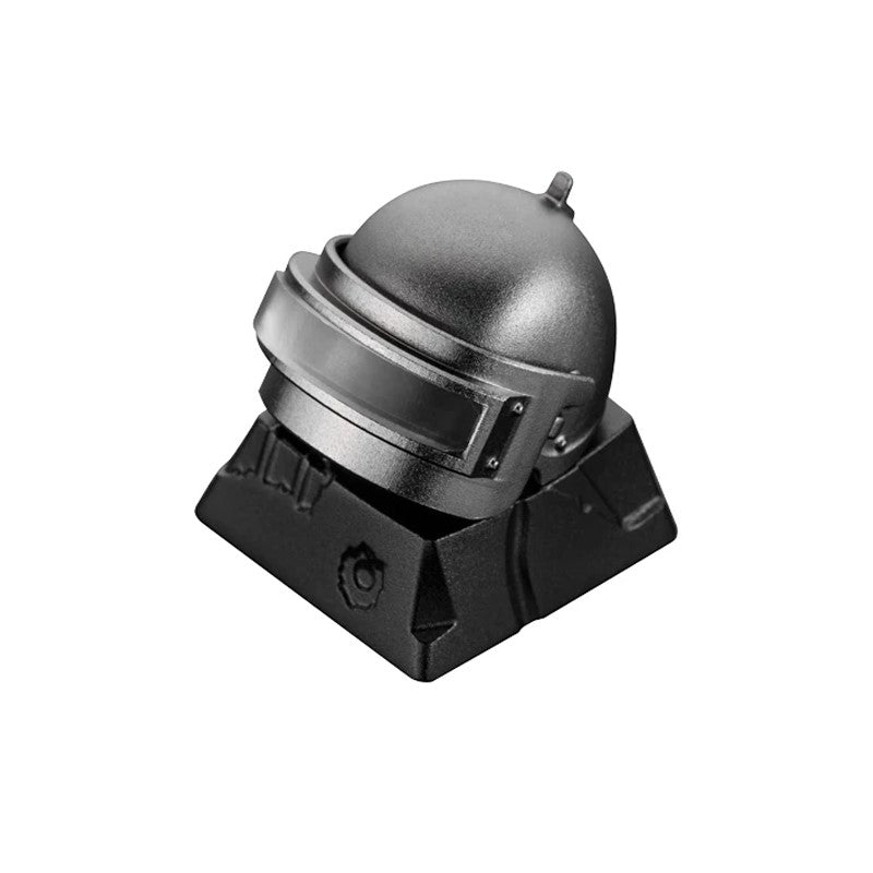 ZomoPlus Customized 3D XPLOSION Cherry MX Switches And Clones, Chicken Dinner Theme Metal Keycap With CNC Engraving (1u Size) - Black/Grey
