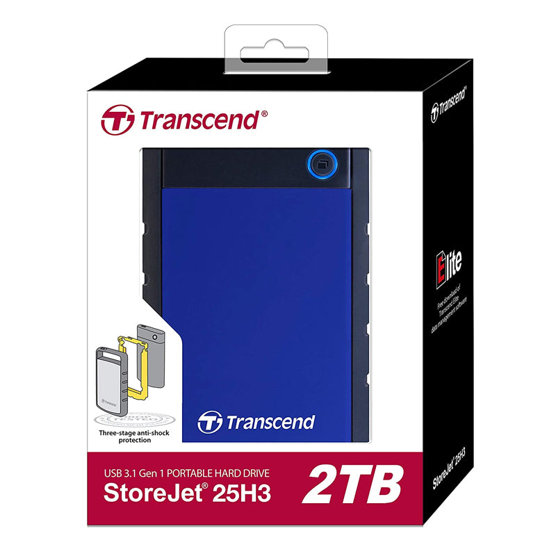Transcend 2TB StoreJet 25M3C USB Type-C USB 3.1 Gen 1 Hard Drive Upto 5Gbps Speed
