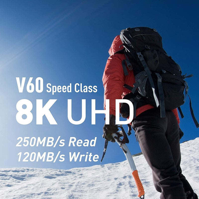 Teamgroup T-Force Xtreem 256GB SDXC UHS-II U3 V60 Memory Card for 8K UHD Video Recording and Photo Shooting, Up to 250Mb/s Speed, 3 Years Warranty