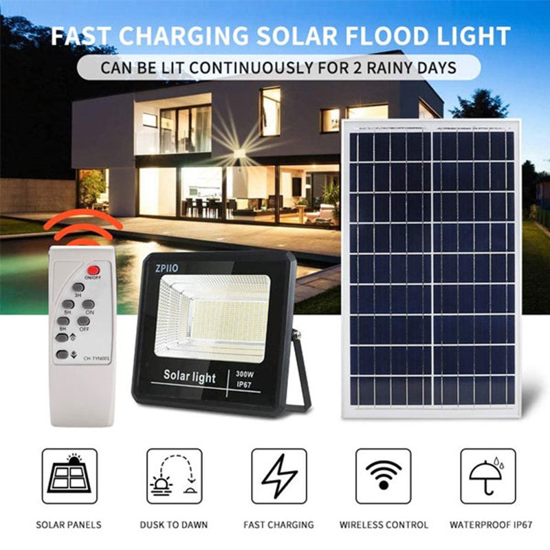 LED Outdoor Solar Charging Flood Light 300W