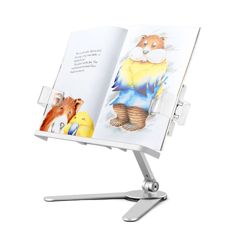 UPERGO AP-7VB Portable Adjustable Aluminum Book Holder/Stand - Silver