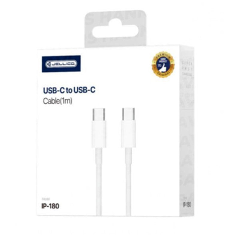 Jellico IP-180 Type C - Type C PD Cable 1M - White